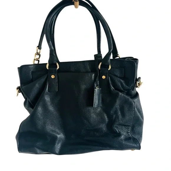 Michael Kors Black Shoulder Bag with Gold Accents - Picture 2 of 10